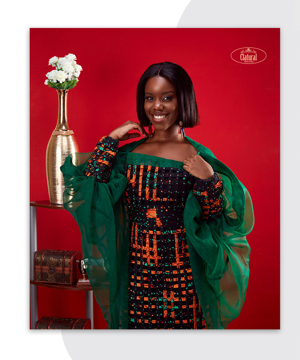 Organza and Wax print