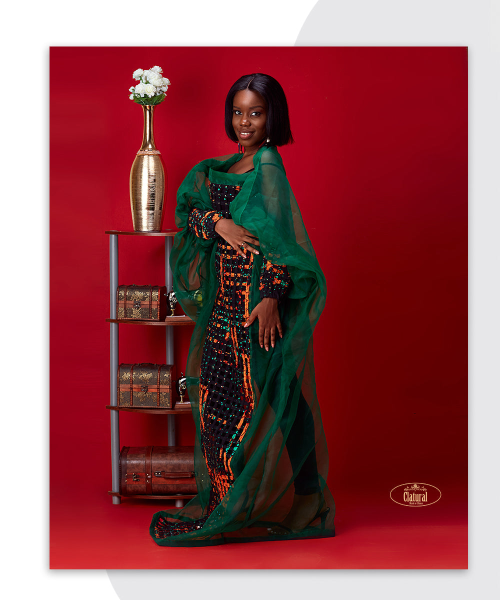 wax print stitched together